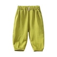 thumbnail image 3 of Juslio Boys Pants Casual Solid Spring Summer Sports Elastic Waistb Ankle Length for Kids Linen Pants, 3 of 5