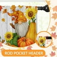 thumbnail image 6 of Fall Kitchen Window Curtains and Valances Set 36 Inch, Farmhouse Gnome Pumpkins Leaves Rustic Short Tier Curtain for Cafe Living Room Bathroom, Autumn 3 Pieces Set Kitchen Decor, 6 of 6