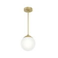 thumbnail image 2 of Hunter - Hepburn 1-light Modern Brass, Small Pendant Light, Dimmable, Modern Style, Globe Shaped, for Bedrooms, Dining, Living Rooms - 19018, 2 of 11