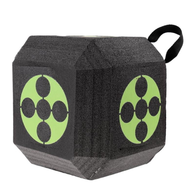 18-Sided 3D Cube Reusable Archery Target Self Recovery XPE Foam Target Green 