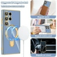 thumbnail image 3 of Dteck Screen Protector Case for Samsung Galaxy S24 Ultra,Magnetic Plating TPU Case Lens Camera Protector Mag-Safe Invisible Stand Shockproof Back Cover,Lightblue, 3 of 9