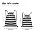 thumbnail image 2 of Xecao Black And White Stripes Pattern Sports Drawstring Backpack - String Swim Gym Bag with Wet Proof Pocket for Women&Men-Small, 2 of 6