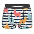 thumbnail image 4 of Goofa Colorful Llama Printed Men's Boxer Briefs Underwear, Moisture-Wicking Underwear, Trunk,Soft and Breathable Cotton Underwear-, 4 of 9