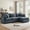Pewter, variant on Korser Modular Sectional Cloud Couch with Movable Ottoman,3-Seat Modern Sofa with Pillows,Deep Seat L-Shaped Couch for Living Room,Bedroom,Assembly Required,Beige