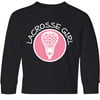 Inktastic Lacrosse Girl Sports Team Gift Youth Long Sleeve T-Shirt Player Cute