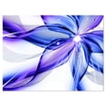 thumbnail image 2 of Fractal Bright Blue Flower - Floral Art Canvas Print, 2 of 3