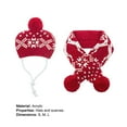 thumbnail image 4 of Visland 1Set Pet Hat Scarf, Autumn Winter Warm Dog Cat Knitted Snowflake Beanie Neckerchief for Christmas, 4 of 5