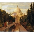 thumbnail image 2 of Prinsep, Valentine Cameron 17x15 Black Ornate Wood Framed with Double Matting Museum Art Print Titled - The Taj Mahal, 2 of 4