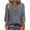 Gray-Shirts, variant on Tops for Women 3/4 Sleeve Summer V Neck Lace Shirts Fashion Solid Petite Blouses Classic Cotton T-shirts Top S-2XL