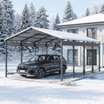 thumbnail image 2 of Sunmthink 12x20 FT Metal Carport, Heavy Duty Carport Canopy with Reinforced Frame and Sturdy Base, Outdoor Car Canopy Shelter for Cars, Trucks, Boats and Party Events, 2 of 8