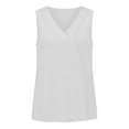 thumbnail image 6 of AherBiu Tank Tops for Women Summer Comfy Fitted Sleeveless Top Tees Tshirt V Neck Casual Ruched Tunic Tanks, 6 of 8