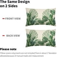 thumbnail image 4 of Tropical Green Leaf Rectangular Pillow Covers 12X20 in Botanical Banana Monstera Plant Palm Tree Couch Pillow Cases Set of 2 Summer Throw Pillows Home Decor for Room Bedroom Bed Cushion Outdoor, 4 of 5