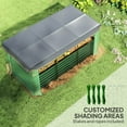 thumbnail image 4 of Outsunny Galvanized Raised Garden Bed, Planter Box with Crop Cage and Shade Cloth, Green, 4 of 9