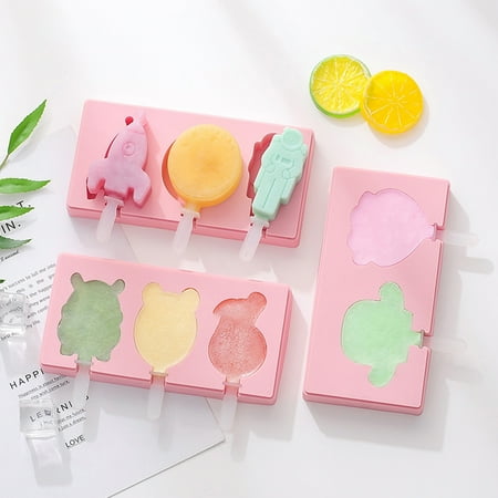 

SPRING PARK Silicone Popsicle Molds Ice Cream Mold Reusable Soft Silicone Pop Maker with Lid Easy Release Molds