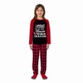 thumbnail image 5 of LuLiaMenton Family Christmas Pajamas, Red Black Plaid Jesus Season Matching Sleepwear, 8-9Y-Kid, 5 of 6