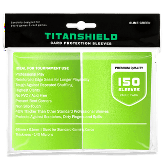  TitanShield (150 Sleeve/Black) Small Japanese Sized Trading  Card Sleeves Deck Protector Compatible with Yu-Gi-Oh, Cardfight!! Vanguard  & Photocards : Toys & Games