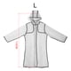 thumbnail image 2 of Chubasquero largo transparente de PVC de moda unisex (borde negro-L), 2 of 5