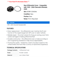 thumbnail image 2 of Rear Differential Cover - Compatible with 1999 - 2004 Chevy Silverado 2500 2000 2001 2002 2003, 2 of 2