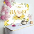 thumbnail image 4 of Little Lamb Yellow Floral Leaf Baby Shower Backdrop, 4 of 7
