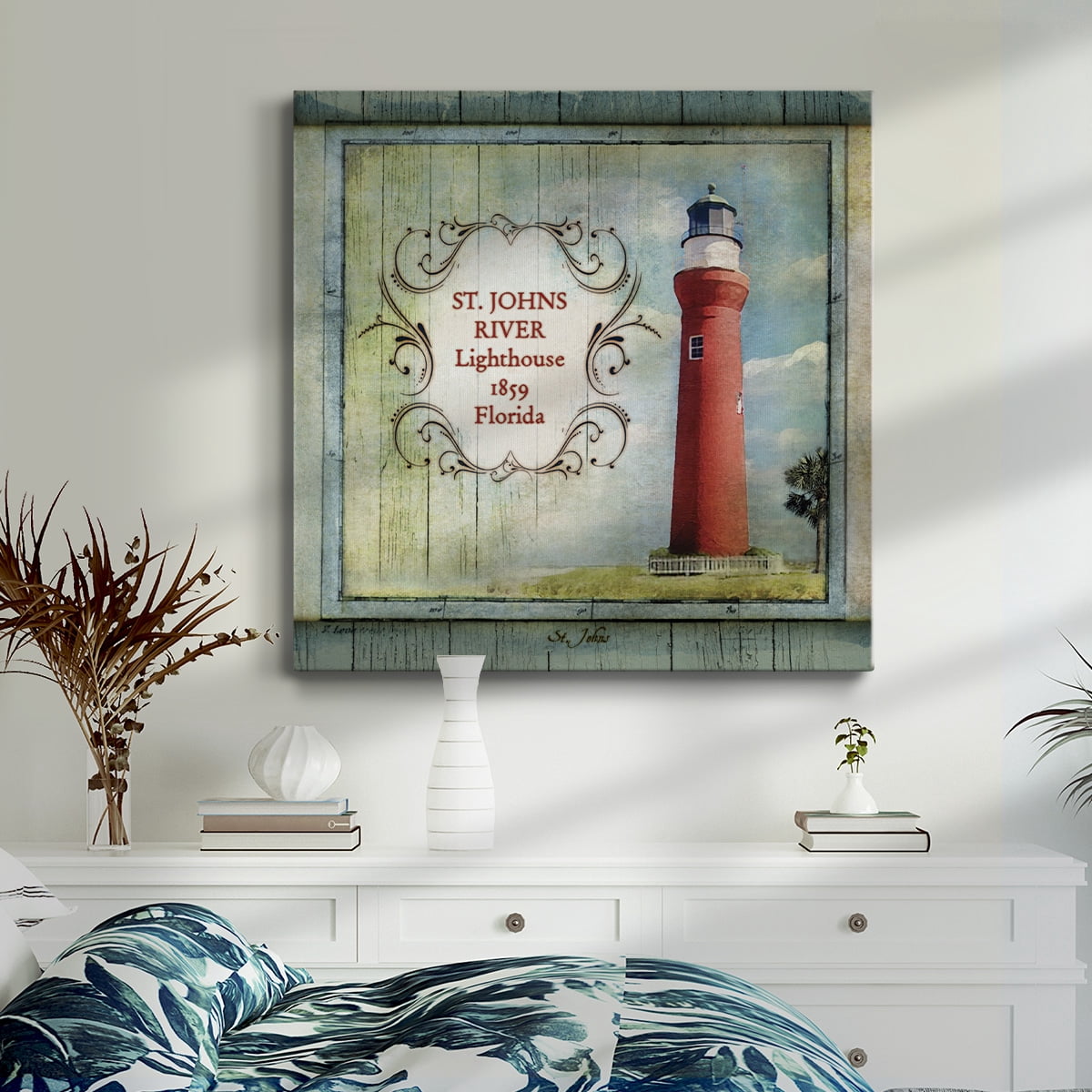 Wexford Home Florida Lighthouse XI-Premium Gallery Wrapped Canvas, 24" x 24" - Ready to Hang