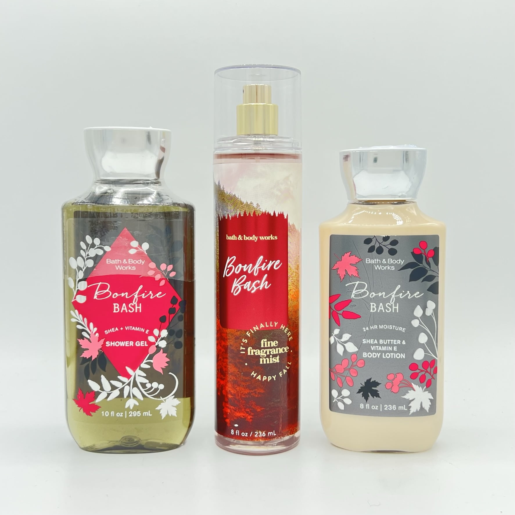 Bath & Body Works Bonfire Bash Shower Gel, Fine Fragrance Mist and Body
