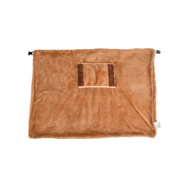 Jumpingount Manta eléctrica Mantón de calefacción Pies Calentador de regazo Alfombra de franela desmontable Almohadilla de invierno para Protección de la piel Marrón claro