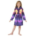 thumbnail image 6 of FORMRS Niños Bathrobe Unisex Hooded Robe Soft Plush Pajamas Sleepwear, Size 2-3T, Pink Digital Art, 6 of 7