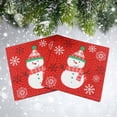 thumbnail image 4 of Juego de 20 servilletas navideñas de muñeco de nieve, bonitas servilletas navideñas para fiestas en casa o en la tienda., 4 of 6