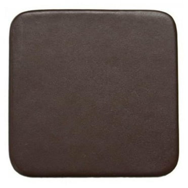 Dacasso Chocolate Brown Leatherette Coasters - 4" Round With Felt Backing, Set Of 1