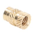 thumbnail image 3 of 100PCS Brass Insert Wear Resistance Anti Corrosion Burr Free Knurled Threaded Insert for 3D Printer M4x8x6, 3 of 4