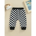 thumbnail image 5 of Bagilaanoe Newborn Baby Boy Girl Casual Long Pants Checkerboard Printed Trousers with Pockets 6M 12M 18M 24M 3T Sweatpants, 5 of 7