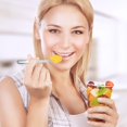 thumbnail image 4 of Stainless Steel Fruit Fork & Ice Cream Spoon Set - Gold Plated Utensils Multi-Purpose Dessert & Appetizer Tools Rust-Resistant, Silver, JKODE, 4 of 9