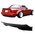 thumbnail image 2 of Ikon Motorsports Trunk Spoiler Compatible with 1990-1997 Mazda Miata RB Rocket Style Unpainted Black PU Polyurethane Plastic Rear Trunk Lid Spoiler Wing Lip, 2 of 7