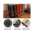 thumbnail image 2 of Travel Journal Writing Notebook for on The Go Taking Notes, Vintage PU Leather Note Book, A6, Unlined Page, 6 Ring Binder - Red, 2 of 5