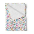 thumbnail image 2 of Birthday Soft Flannel Fleece Throw Blanket, Colorful Doodle Pattern Happy and Celebration Jolly Time Theme, Cozy Plush for Indoor and Outdoor Use, 50" x 70", Multicolor, by Ambesonne, 2 of 5