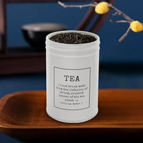 Soimiss Farmhouse Style Coffee Jar White Iron Canister for Kitchen Storage and Decor