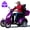 Purple, variant on Arshin Heavy Duty 4 Wheel Mobility Scooters for Seniors & Adults 500lbs Capacity,800W All Terrain Electric Recreational Scooter