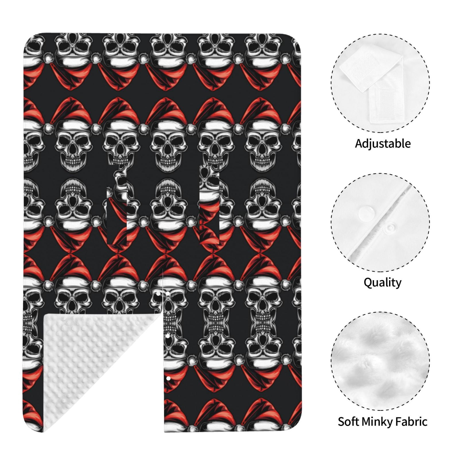 Naloa Skull santa hat Baby Car Seat Cover, Breathable Baby Carrier Cover, Multiuse Baby Carrier Cover & Nursing Breastfeeding Cover