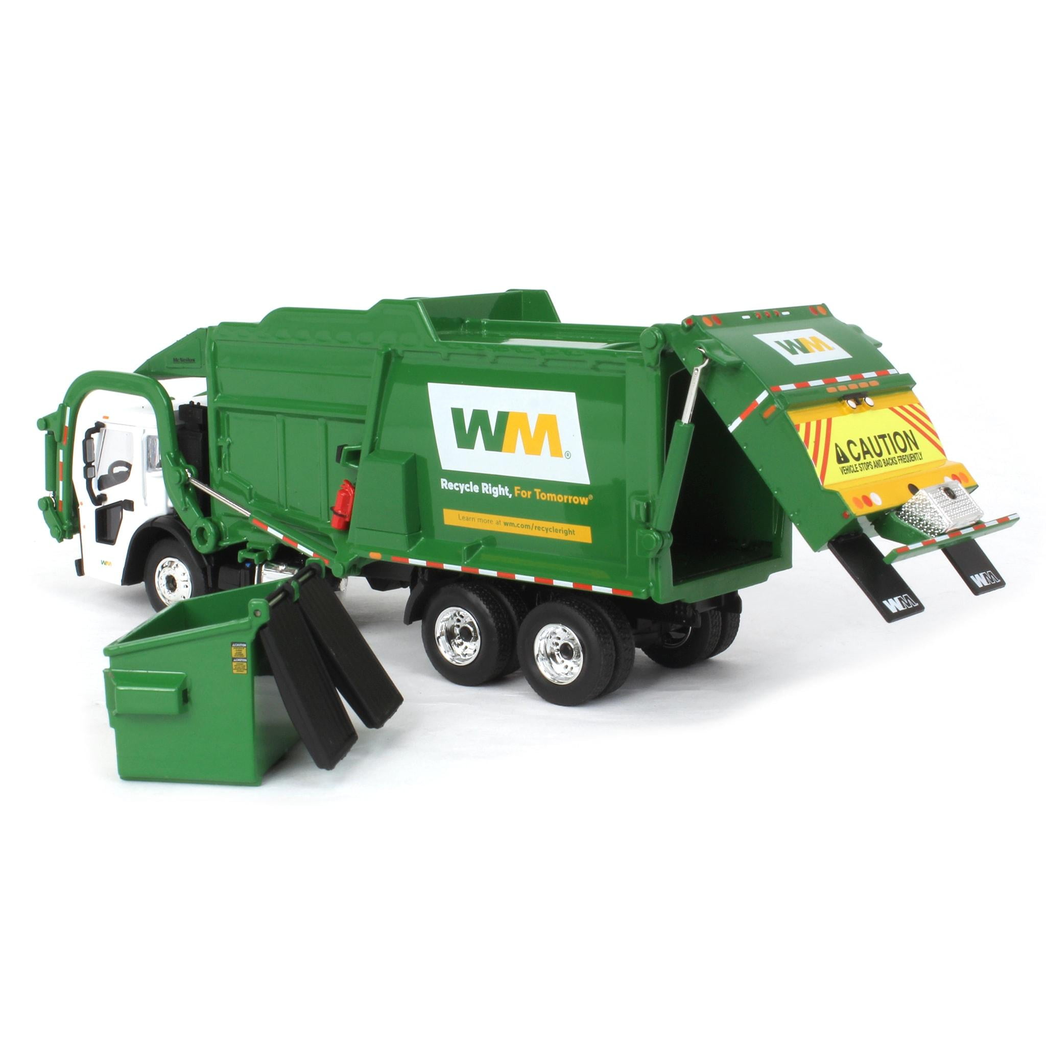 First Gear 1/64 Mack LR with McNeilus Meridian Front Loader & Dumpster, Waste Management Truck 60-1796D