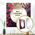 thumbnail image 3 of Designart "Wintery Charm Of Gold And Pink Leaves" Leaves Square Mirror For Wall Decor - Large Gold Square Printed Wall Mirror Art - Square Traditional Mirror - Wall Mounted Square Large Mirror, 3 of 5