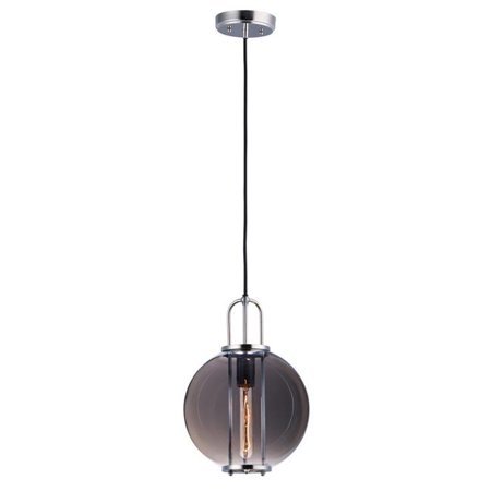 

11 in. Minaret One-Light Single Pendant Ceiling Light Polished Nickel