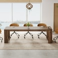thumbnail image 4 of Finmind Farmhouse Conference Table for 6 to 8 People, 7 ft Rectangular Meeting Table for Office,Working, Rustic Brown, 4 of 7