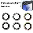 thumbnail image 3 of For Z Flip 7 Metal Camera Lens Protector Tempered Stickers Glitter Camera L6q7 Cover Glass Lens, 3 of 9