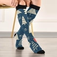 thumbnail image 5 of GZHJMY Christmas Tree 20-30mmHg Compression Socks for Men & Women, Knee High Stockings for Running, Sport, Hiking & Travel, 5 of 7