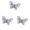 Silver*3, variant on 15-Pack Silver Butterfly Christmas Ornaments, Glitter PVC Hanging Decor with Rhinestones for Tree Wreath and Holiday Craft, 15PCS (Silver)