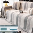 thumbnail image 4 of West Ivory - 71" x 165" Inch Chenille Couch Cover - Non Slip Furniture Protector, Anti-Scratch, Washable for Dog Cat Kids Soft Furniture Protector - Grey, 4 of 7