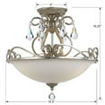 thumbnail image 2 of 5010-OS-CL-MWP Crystorama Lighting Ashton - Three Light Semi-Flush Mount in Classic Style - 16.5 Inches Wide by 16.25 Inches High-Hand Cut Crystal, 2 of 7