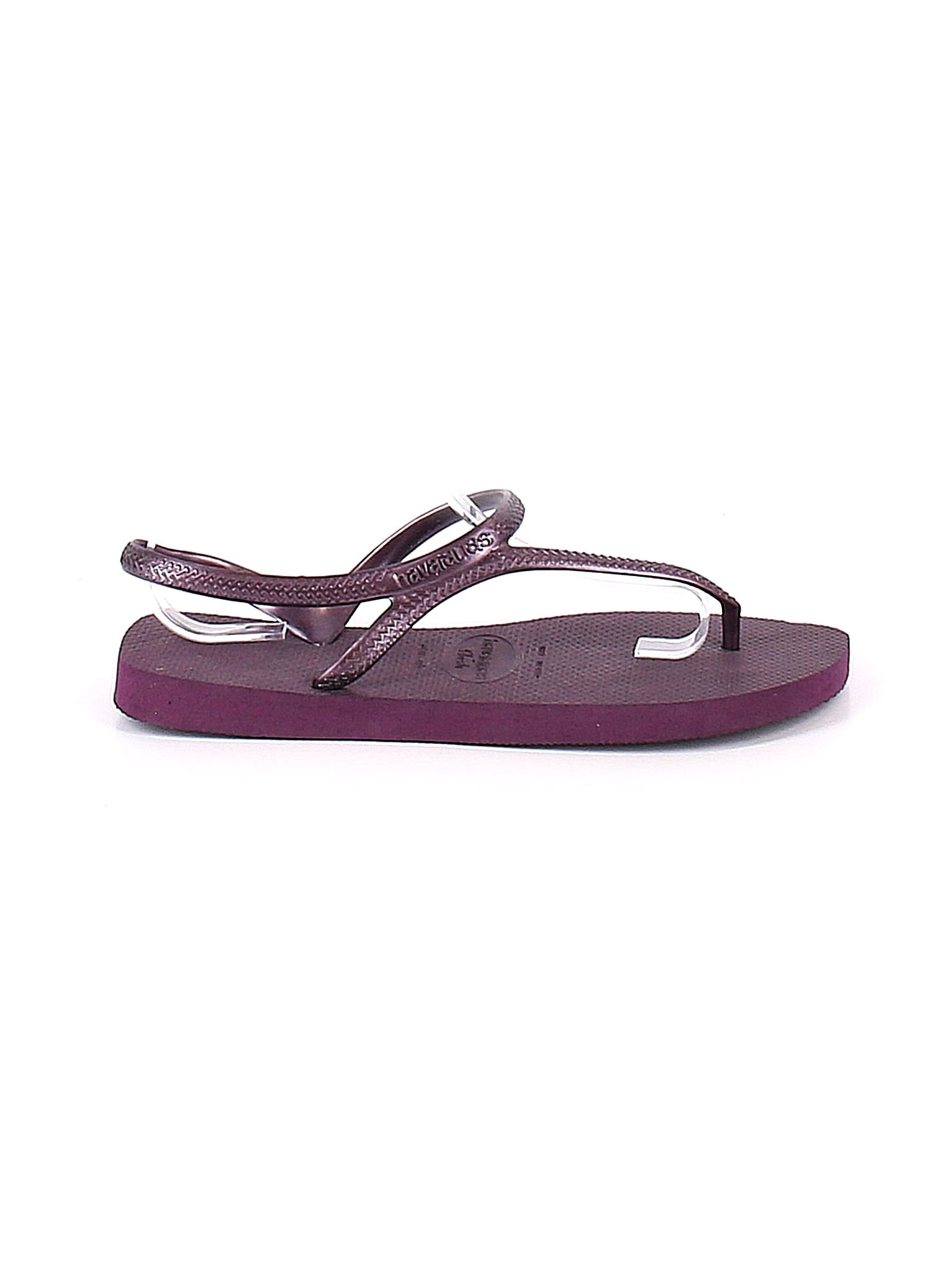 New Havaianas Flat Flip Flops Womens Sandals Shoes  11/12Thin Strap Lilac Purple 