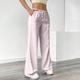 thumbnail image 4 of Tauxra Casual Pants for Women with Drawstring Waist and Pockets, Solid Color Lounge and Outdoor Pants, Comfortable Pull-On Trousers for All Seasons, 4 of 9