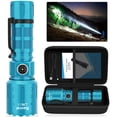 thumbnail image 1 of Linterna Banral de alta luminosidad, recargable, impermeable, color turquesa, 1 of 8